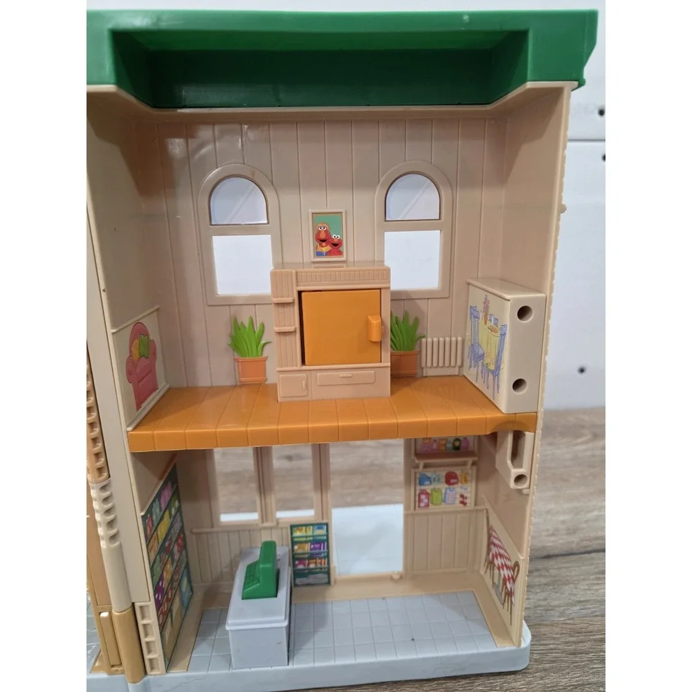 2008 Mattel Sesame Street 123 Hooper's Store Playset Includes Big Bird